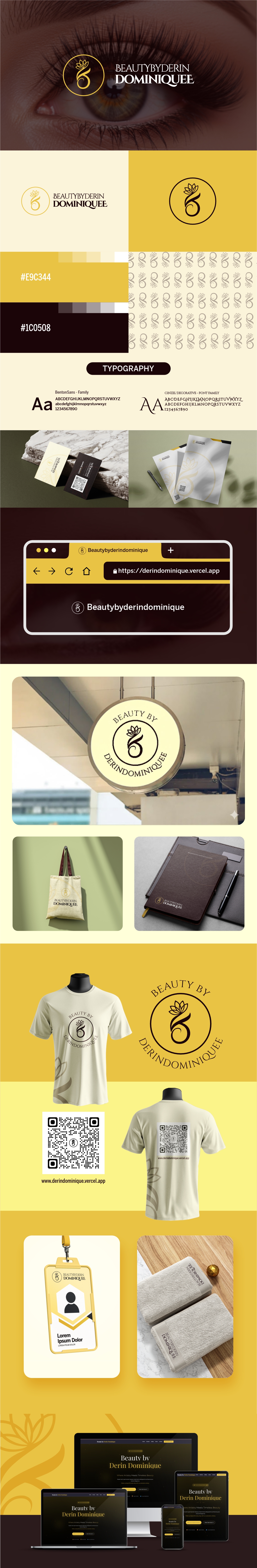 Beauty By Derin Dominiquee brand identity artwork