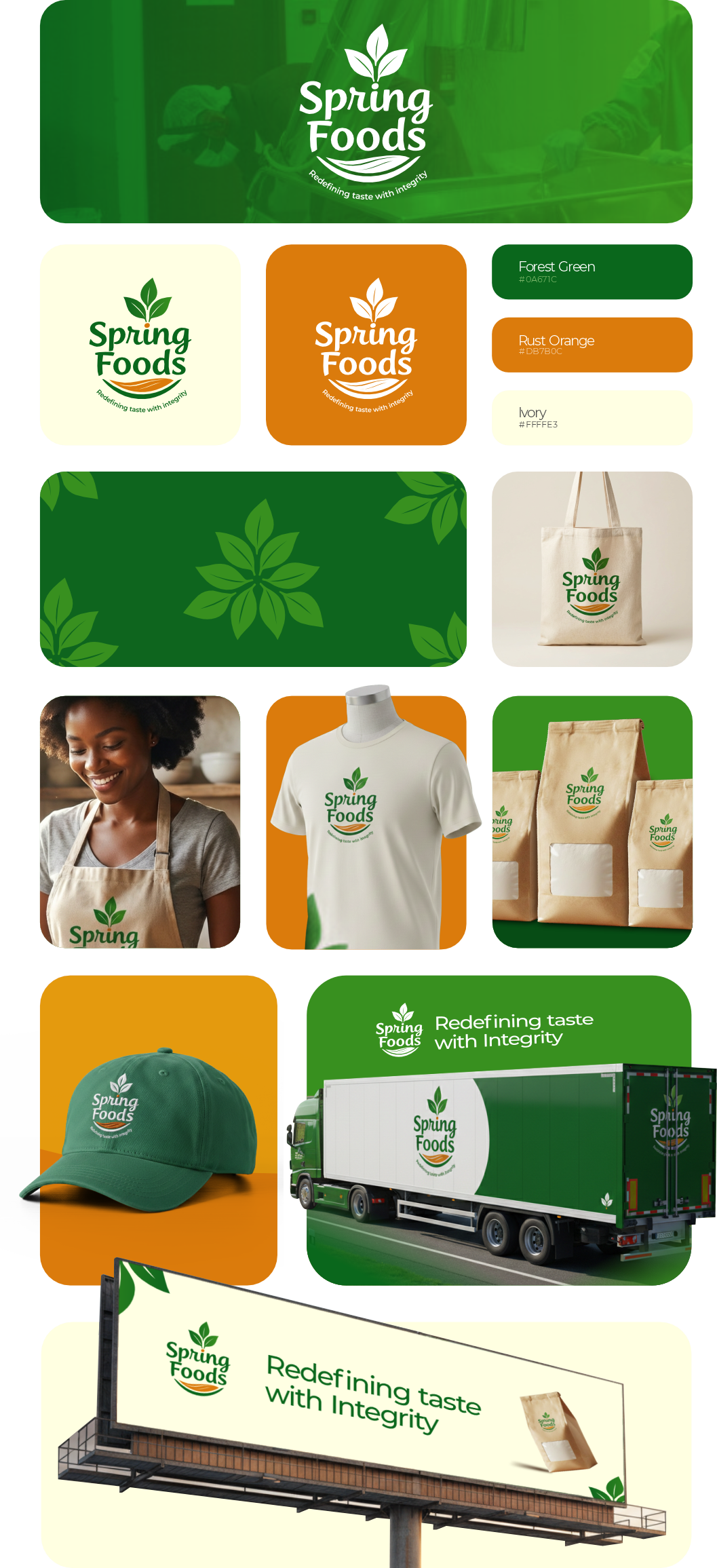 Spring Foods brand identity artwork